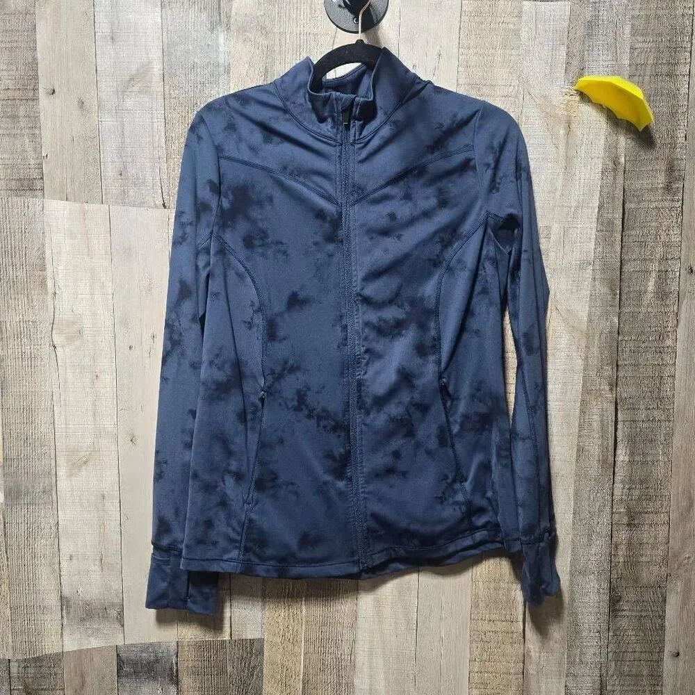We Wander Jenna Blue Tie Dye Performance Track Jacket Medium Athletic Outdoor